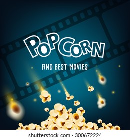 pop corn and cinema strip