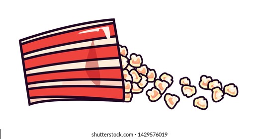 pop corn comic pop art on white background