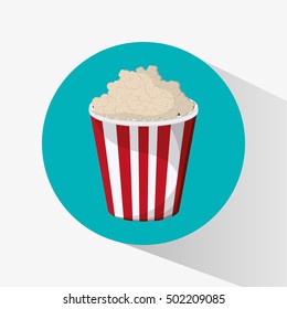 Pop corn of fast food concept 