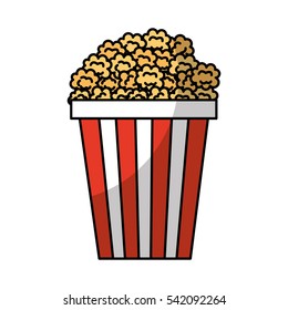 pop corn fast food vector illustration design
