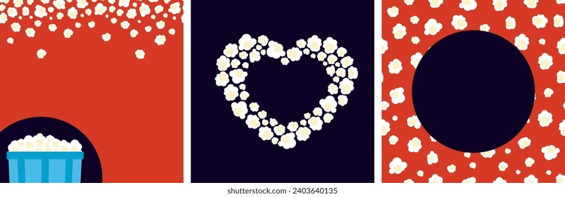 Pop corn flakes in a shape of heart.