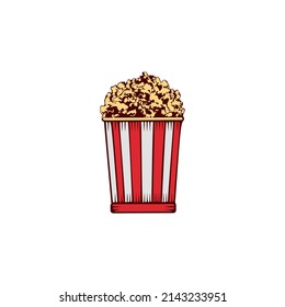 pop corn food delicious isolated icon vector illustration