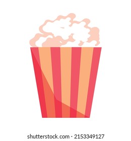 pop corn food icon isolated