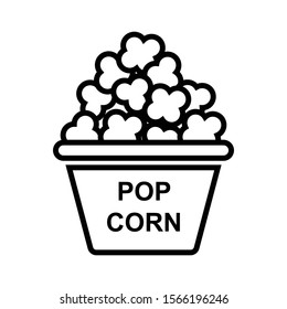 pop corn food icon vector