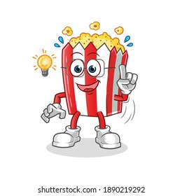 Popcorn bekam eine Ideenillustration. Zeichenvektor