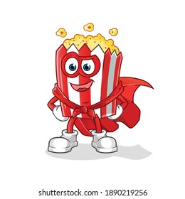 pop corn heroes vector. cartoon character