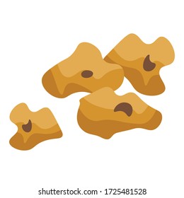 Pop-Mais-Symbol Isometric des Popcorn-Vektorbilds für Web-Design isoliert auf weißem Hintergrund