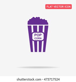 Pop corn icon. Vector concept illustration for design.