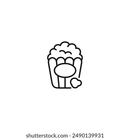 Pop corn icon vector. EPS 10 editable vector