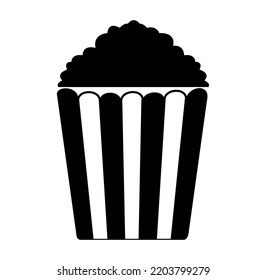 Pop corn icon vector flat style
