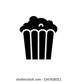 pop corn icon vector glyph style design