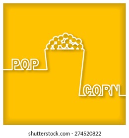 Pop Corn Icon. Vector illustration for web design, signs, icons and logotypes