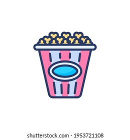 Pop Corn icon in vector. Logotype