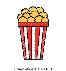 pop corn isolated icon