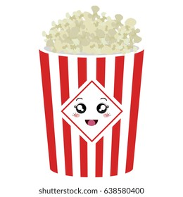 pop corn kawaii character