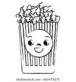 pop corn kawaii character