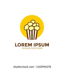 pop corn logo vector illustration design
