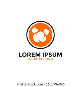 pop corn logo vector illustration design