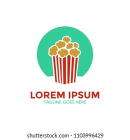pop corn logo vector illustration design