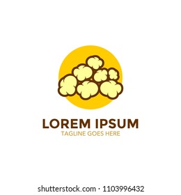 pop corn logo vector illustration design