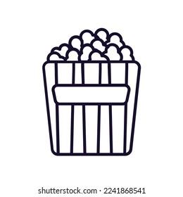 pop corn outline food icon