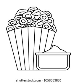 pop corn with sauce cinema icon