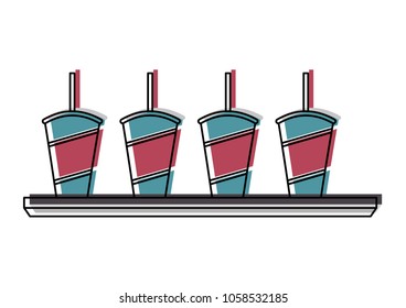 pop corn in shelf cinema icon