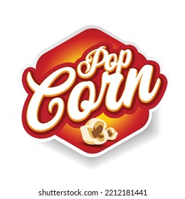 Pop Corn sign vintage lettering