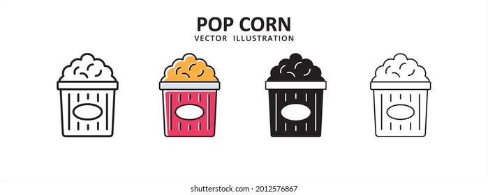 pop corn snack meal vector icon design. Delicious snack graphic design illustration