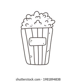 Popcornensnack-Umriss einzeln