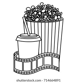 pop corn with soda and tape record