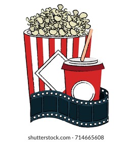 pop corn with soda and tape record