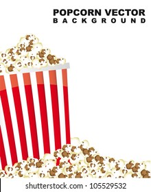 pop corn with space for copy. vector illustration