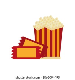 pop corn with tickets