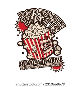 POP CORN T-SHIRT VECTOR ARTWORK