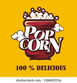pop corn vectcor illustration .poster design