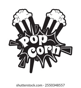 pop corn vector design template