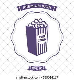 pop corn vector icon