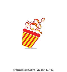 Pop corn vector logo design inspiration colorful