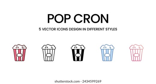 Pop Cron-Symbole. Geeignet für Web Page, Mobile App, UI, UX und GUI Design.