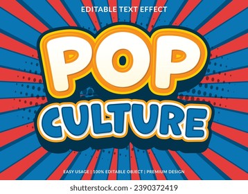 pop culture editable text effect template use for business logo and brand