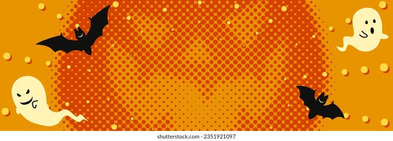 Pop and cute background illustration for Halloween