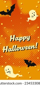 Pop and cute banner template for Halloween