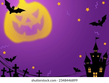 Pop and cute banner template for Halloween
