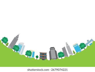 Pop and cute cityscape illustrations.