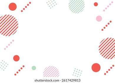 Pop and cute geometric frame illustration