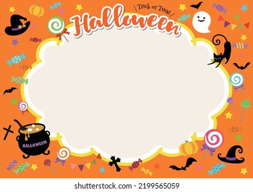 POP and cute Halloween frame