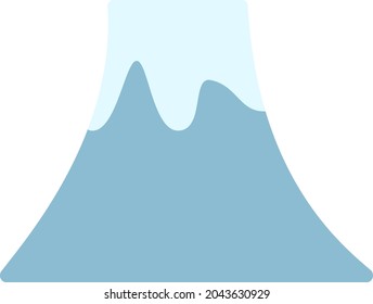 Pop and cute illustrations of Mt. Fuji in Japan