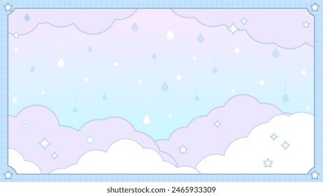 Pop Cute Rainy Backgrounds Web graphics