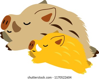 Pop Cute wild boar illustration